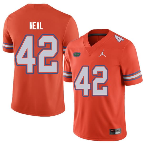 NCAA Florida Gators Keanu Neal Men's #42 Jordan Brand Orange Stitched Authentic College Football Jersey LKR0864ZU